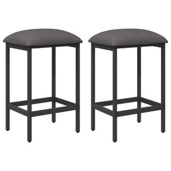 Barhocker 2 stk. Hellgrau 40 x 32 x 64 cm Holzwerkstoff
