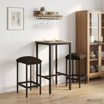 ARDEBO.de - Barhocker 2 stk. Taupe 40 x 32 x 74 cm Holzwerkstoff