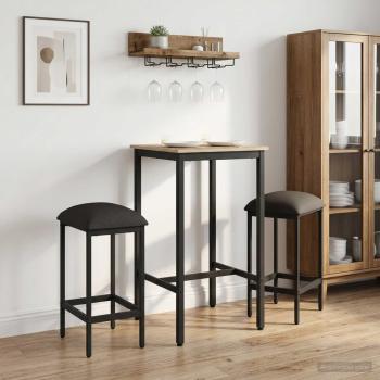 ARDEBO.de - Barhocker 2 Stk. Dunkelgrau 40 x 32 x 64 cm Holzwerkstoff