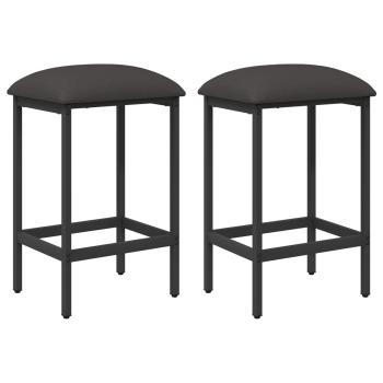 Barhocker 2 Stk. Dunkelgrau 40 x 32 x 64 cm Holzwerkstoff