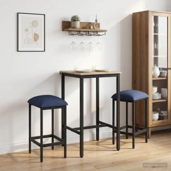 ARDEBO.de - Barhocker 2 stk. Blau 40 x 32 x 74 cm Holzwerkstoff