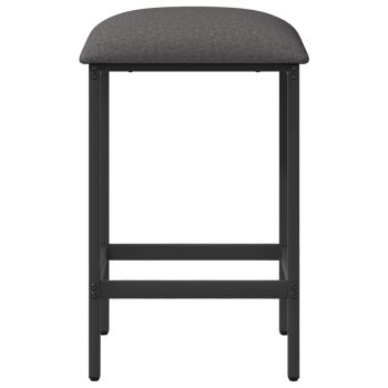 Barhocker Hellgrau 40 x 32 x 64 cm Holzwerkstoff