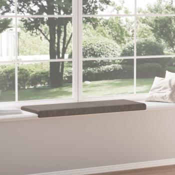 Bankkissen Kunstleder Grau Tiefe 35 cm