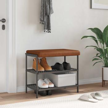 ARDEBO.de - Bankkissen Kunstleder Braun Tiefe 35 cm