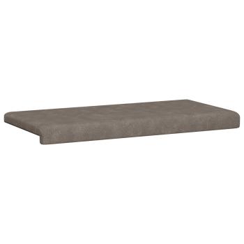 Bankkissen Kunstleder Grau Tiefe 35 cm