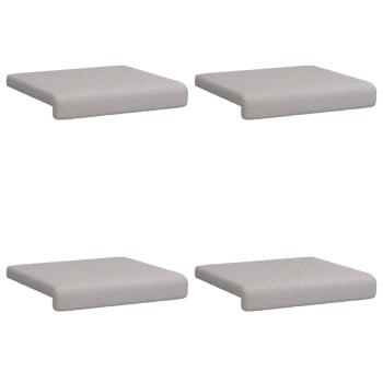 Bankkissen 4 stk. Sherpa-Stoff Hellgrau Tiefe 35 cm