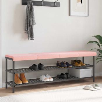 ARDEBO.de - Bankkissen 4 stk. Sherpa-Stoff Rosa Tiefe 35 cm