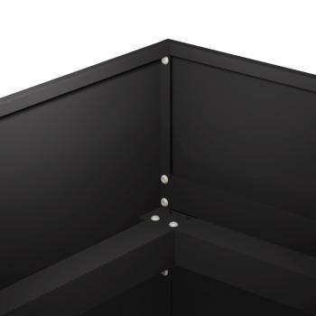 Garten-Pflanzgefäß Schwarz 200 x 40 x 60 cm Kaltgewalzter Stahl