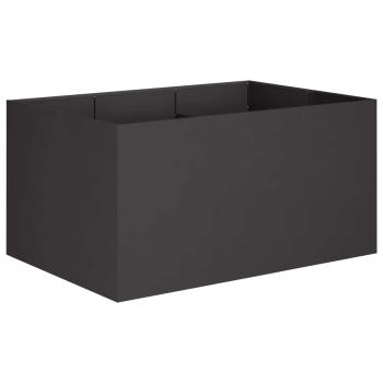 Garten-Pflanzgefäß Schwarz 120 x 80 x 60 cm Kaltgewalzter Stahl