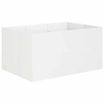 Garten-Pflanzgefäß Weiß 120 x 80 x 60 cm Kaltgewalzter Stahl