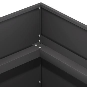 Garten-Pflanzgefäß Schwarz 120 x 40 x 60 cm Kaltgewalzter Stahl