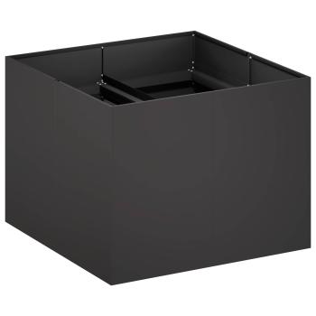 Garten-Pflanzgefäß Schwarz 80 x 80 x 60 cm Kaltgewalzter Stahl