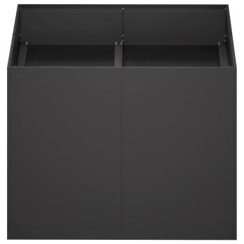 Garten-Pflanzgefäß Schwarz 80 x 80 x 60 cm Kaltgewalzter Stahl
