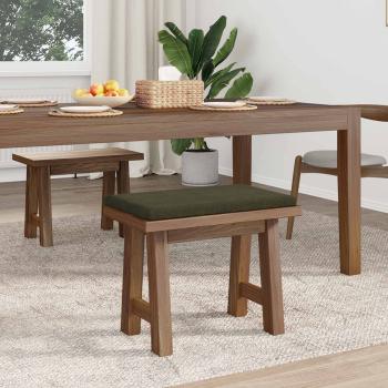 Bankkissen Kunstwildleder Olivegrün Tiefe 35 cm