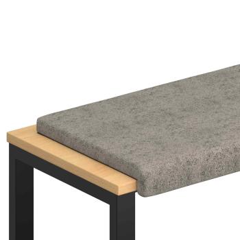 Bankkissen Kunstwildleder Hellgrau Tiefe 35 cm