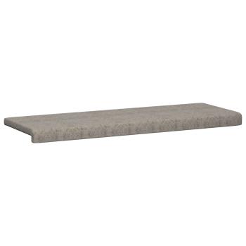 Bankkissen Kunstwildleder Hellgrau Tiefe 35 cm