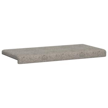 Bankkissen Kunstwildleder Hellgrau Tiefe 35 cm