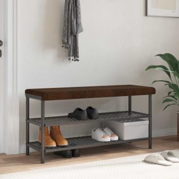 ARDEBO.de - Bankkissen Kunstwildleder Braun Tiefe 35 cm