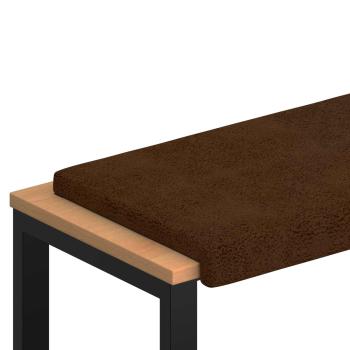 Bankkissen Kunstwildleder Braun Tiefe 35 cm