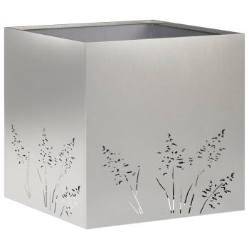 Garten-Pflanzgefäß Silber 50 x 50 x 49 cm Edelstahl
