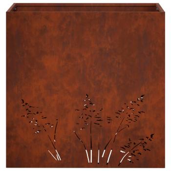Garten-Pflanzgefäß Rostoptik 50 x 30 x 49 cm Wetterfeststahl