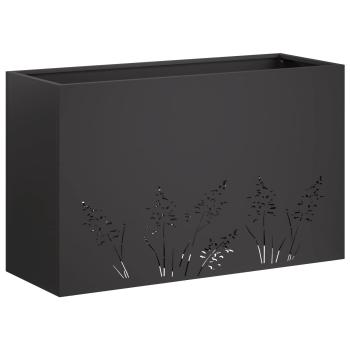 Garten-Pflanzgefäß 2 Stk. Schwarz 80 x 30 x 49 cm