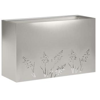 Garten-Pflanzgefäß Silber 80 x 30 x 49 cm Edelstahl