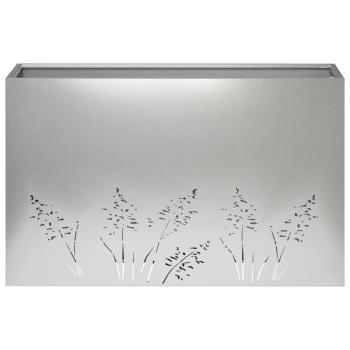 Garten-Pflanzgefäß Silber 80 x 30 x 49 cm Edelstahl