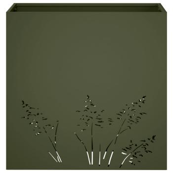 Garten-Pflanzgefäß Olivgrün 50 x 30 x 49 cm Kaltgewalzter Stahl