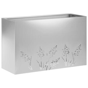 Garten-Pflanzgefäß 2 Stk. Silber 80 x 20 x 49 cm