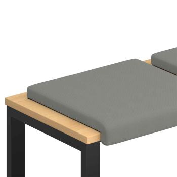 Bankkissen 4 stk. Strukturiertes Samt Dunkelgrau Tiefe 35 cm