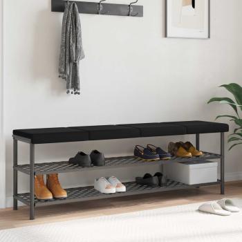 ARDEBO.de - Bankkissen 4 stk. Strukturiertes Samt Schwarz Tiefe 35 cm