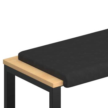 Bankkissen Mikrofaser Schwarz Tiefe 35 cm