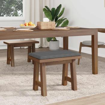 Bankkissen Mikrofaser Dunkelgrau Tiefe 35 cm