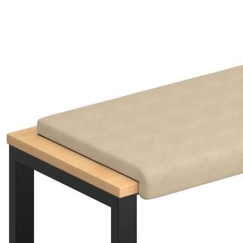 Bankkissen Mikrofaser Creme Tiefe 35 cm