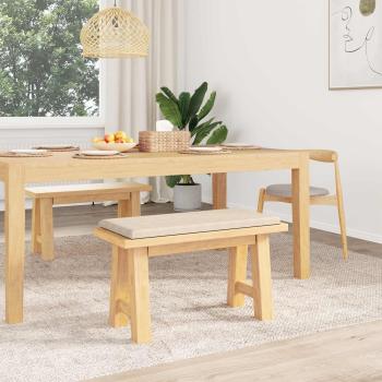 Bankkissen Mikrofaser Beige Tiefe 35 cm