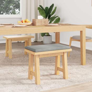 Bankkissen Mikrofaser Hellgrau Tiefe 35 cm