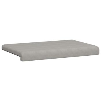 Bankkissen Mikrofaser Hellgrau Tiefe 35 cm