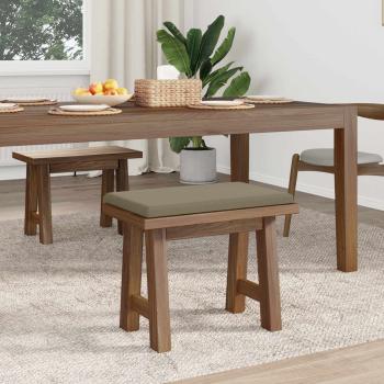 Bankkissen Strukturiertes Samt Khaki Tiefe 35 cm