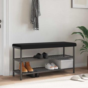 ARDEBO.de - Bankkissen Strukturiertes Samt Schwarz Tiefe 35 cm