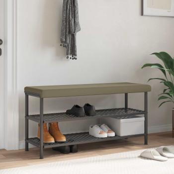 ARDEBO.de - Bankkissen Strukturiertes Samt Khaki Tiefe 35 cm