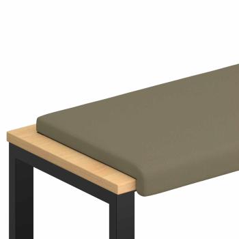Bankkissen Strukturiertes Samt Khaki Tiefe 35 cm