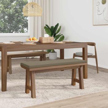 Bankkissen Strukturiertes Samt Khaki Tiefe 35 cm
