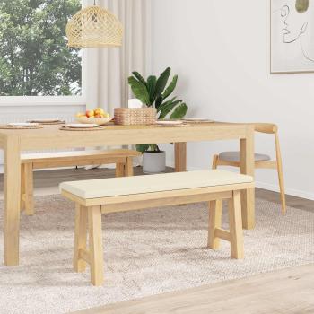 Bankkissen Strukturiertes Samt Creme Tiefe 35 cm