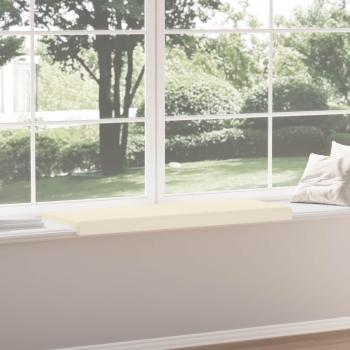 Bankkissen Strukturiertes Samt Creme Tiefe 35 cm