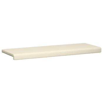 Bankkissen Strukturiertes Samt Creme Tiefe 35 cm