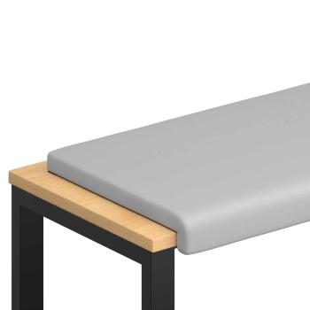 Bankkissen Strukturiertes Samt Hellgrau Tiefe 35 cm