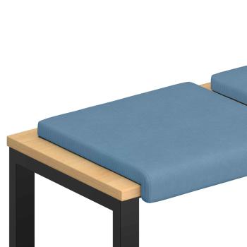 Bankkissen 4 stk. Cord Blau Tiefe 35 cm