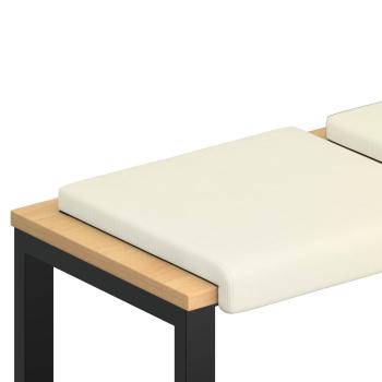 Bankkissen 2 stk. Cord Creme Tiefe 35 cm