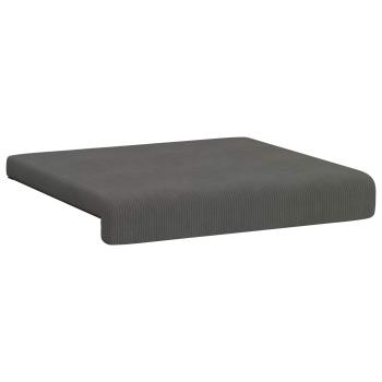 Bankkissen 4 stk. Cord Dunkelgrau Tiefe 35 cm